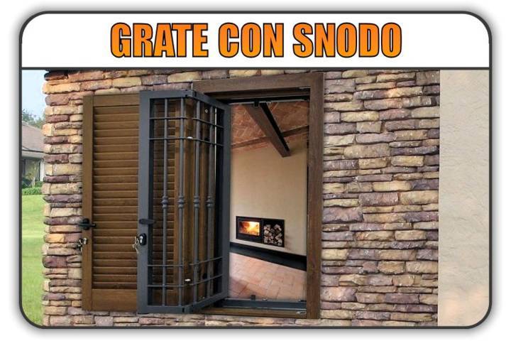 inferriate grate con snodo