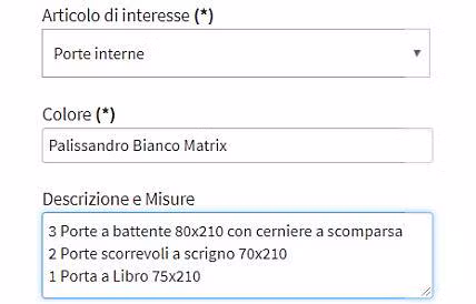 preventivo porte interne online