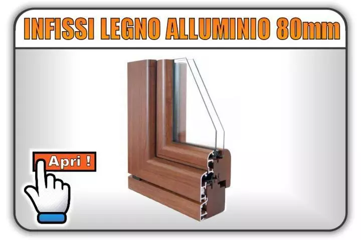 Infissi in Legno Alluminio da 80 mm