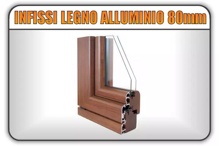 serramenti infissi legno lamellare alluminio 80 mm torino finestre