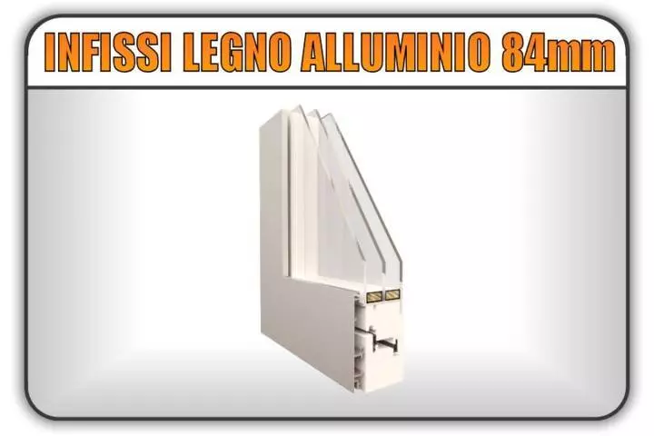 serramenti infissi legno lamellare alluminio complanare 84 mm torino finestre