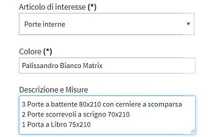 preventivo porte interne online