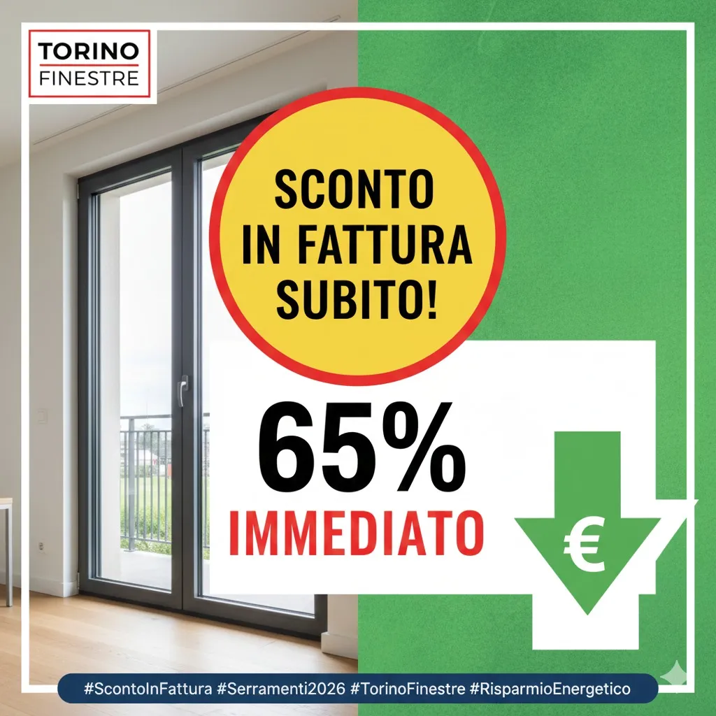 Sconto in fattura serramenti 2026 Torino Finestre