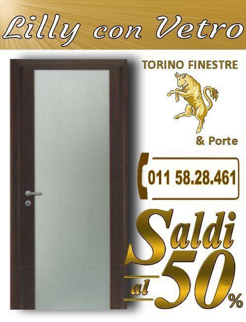 porte interne Lilly con Vetro torino