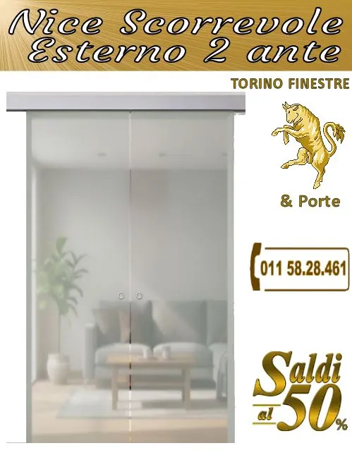 Nice Doppio Scorrevole Esterno Parete Trasparente