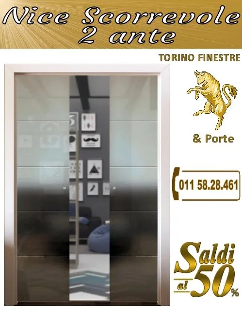 Nice Doppio Scorrevole a Scomparsa Trasparente