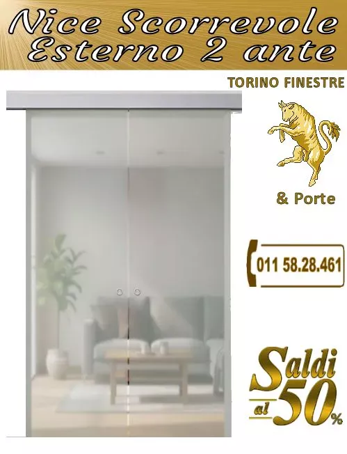 Nice Doppio Scorrevole Esterno Parete Trasparente