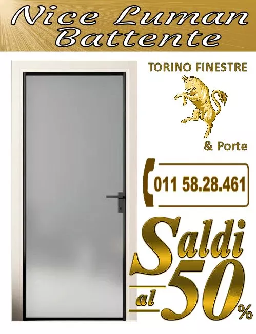 Porta Nice Luman Battente Trasparente con Vetro