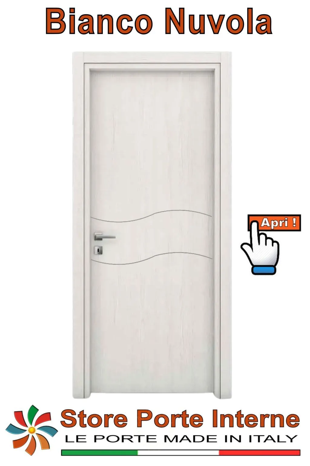 porte laminato inserti camilla bianco nuvola