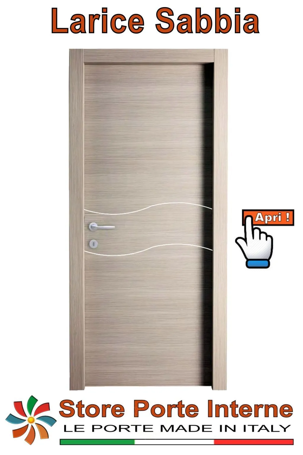 porte laminato inserti camilla larice sabbia