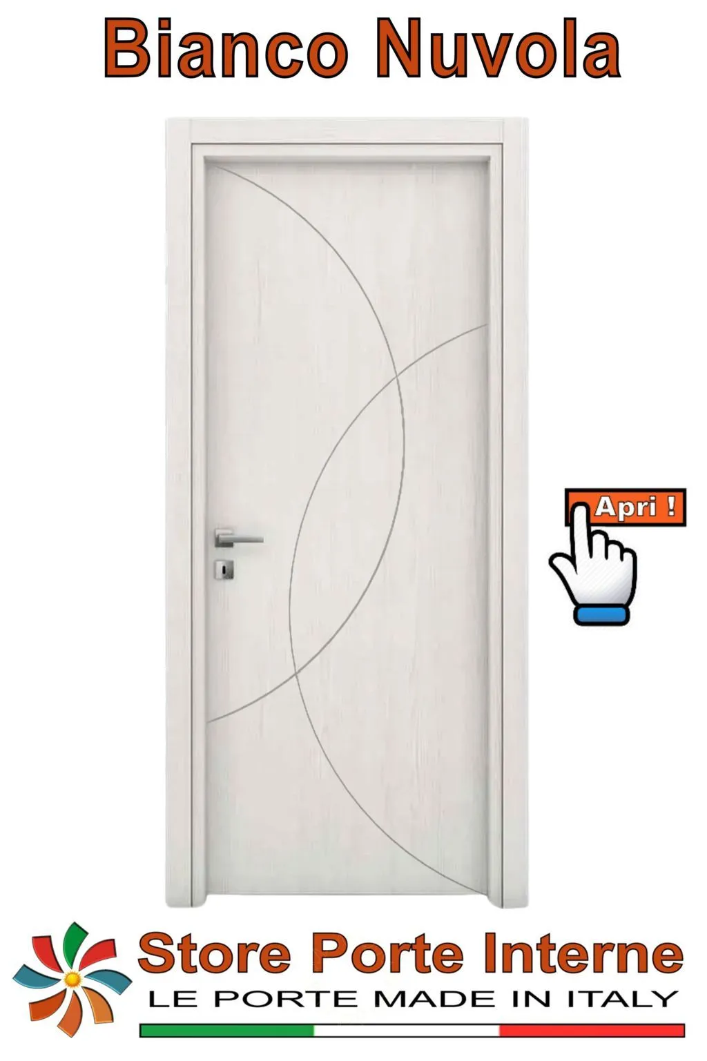 porte laminato inserti Floriana bianco nuvola