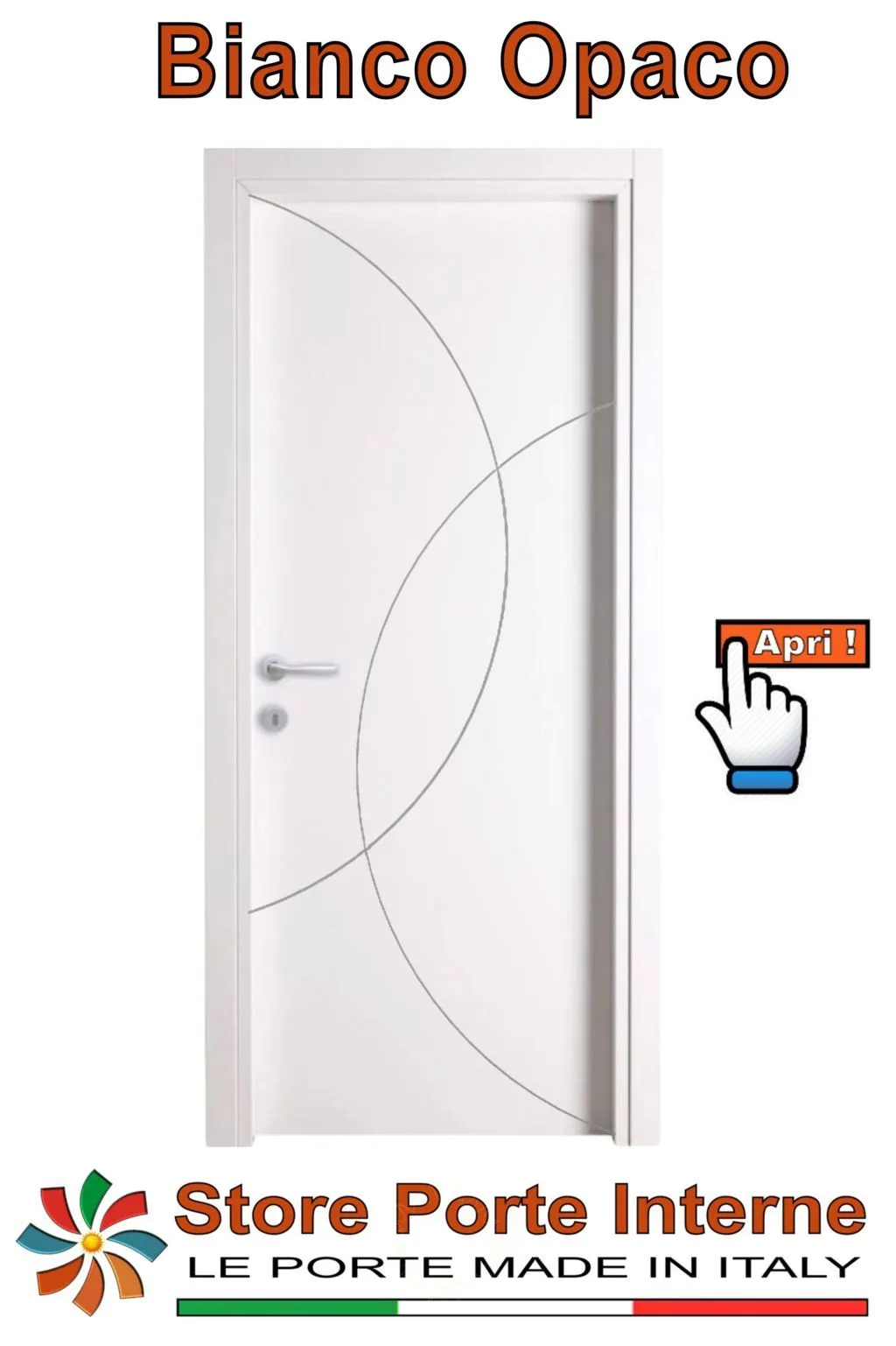 porte laminato inserti Floriana bianco opaco