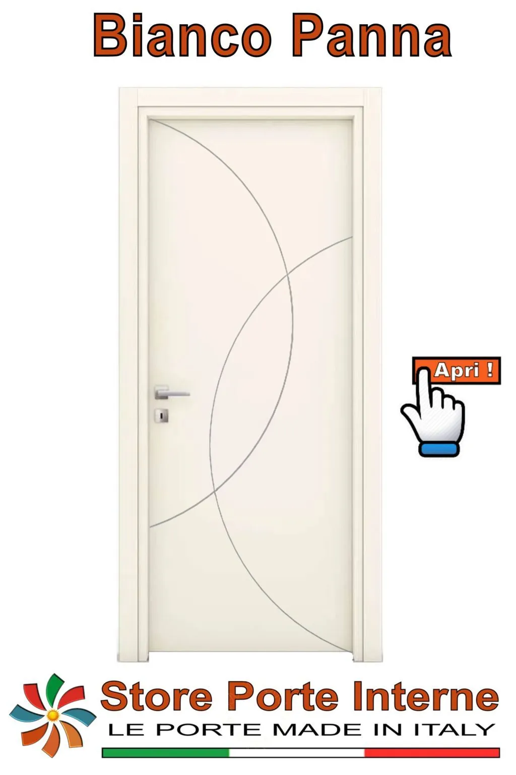 porte laminato inserti Floriana bianco panna