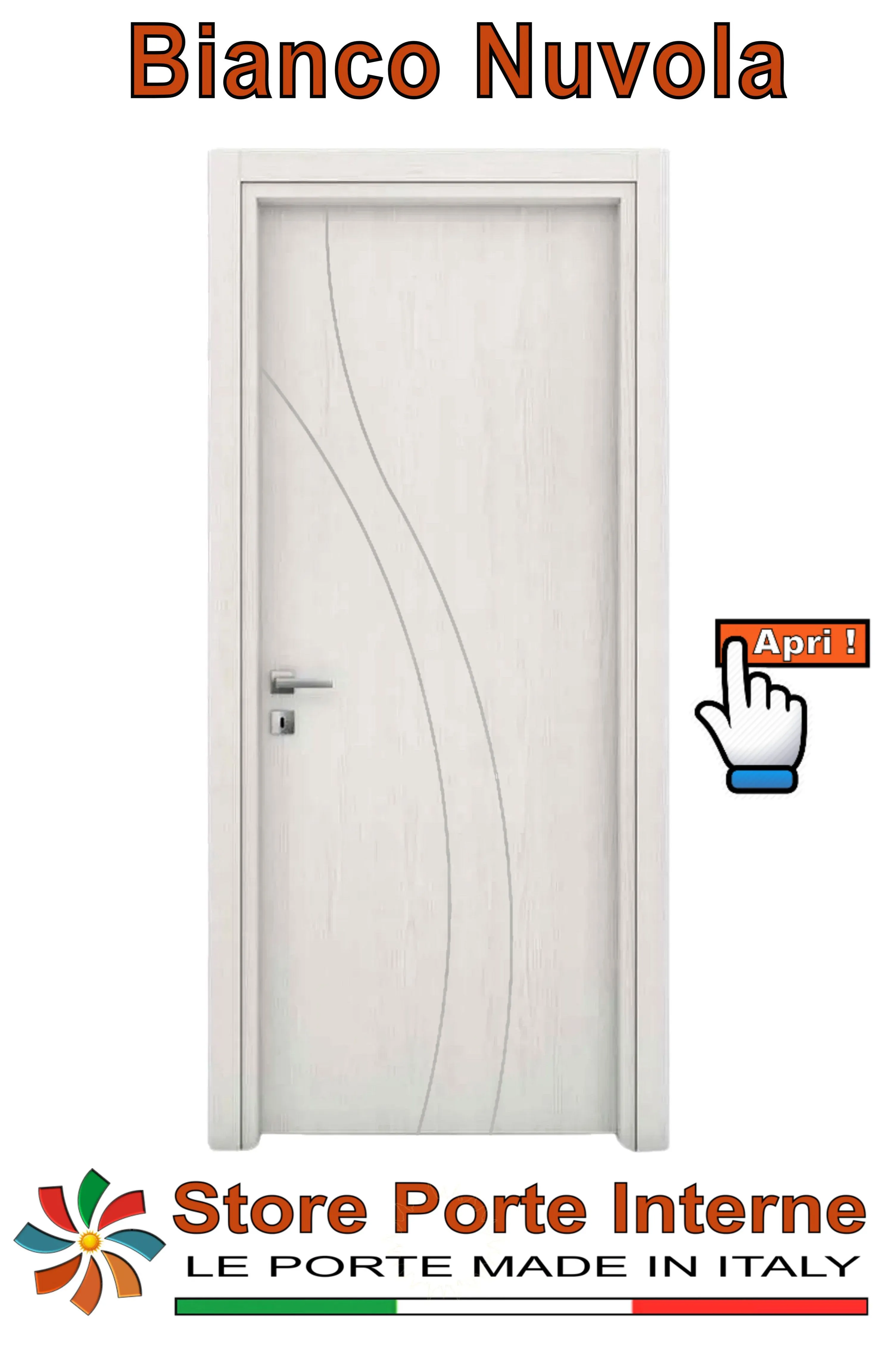 porte laminato inserti Goji bianco nuvola