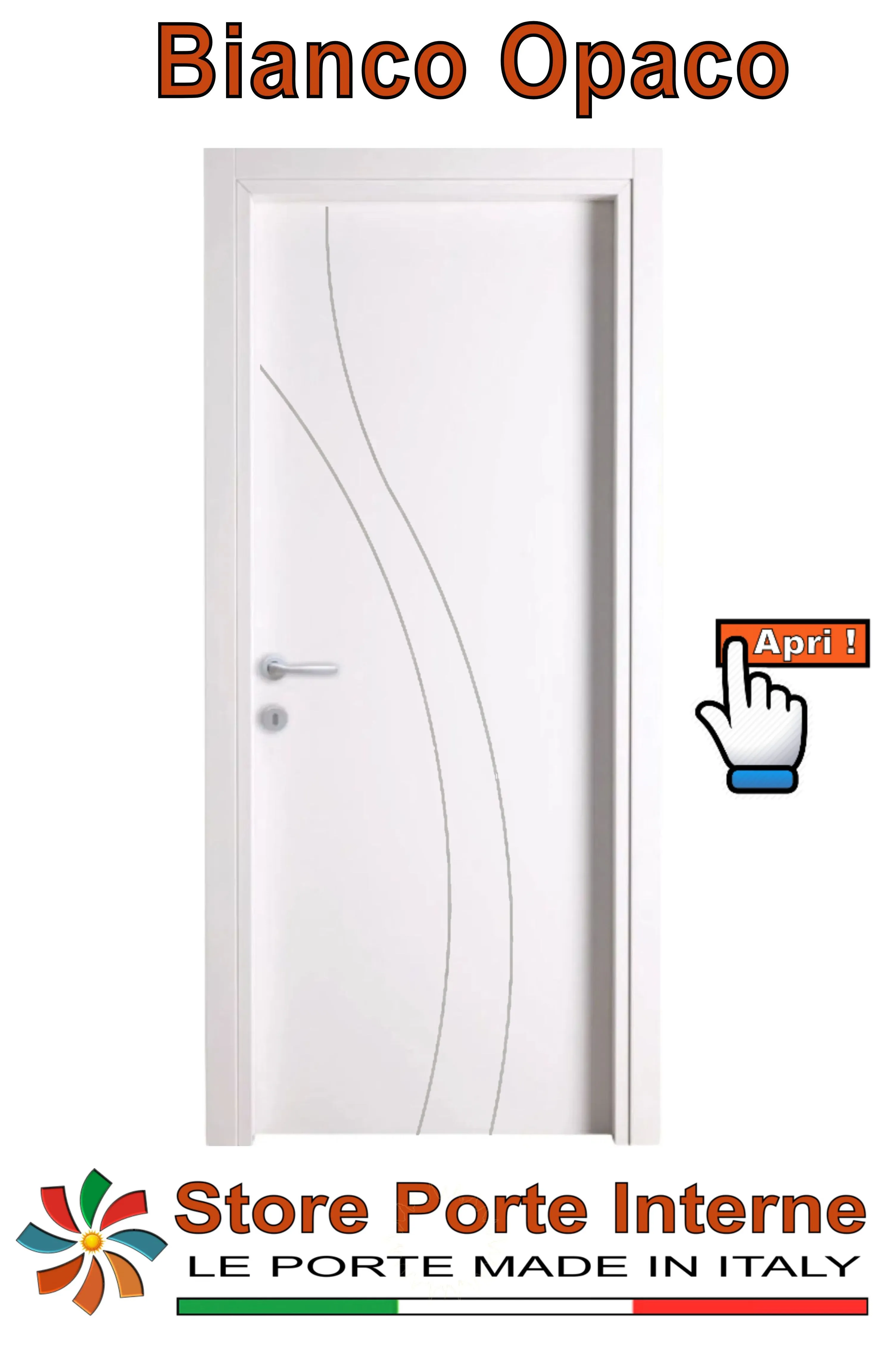 porte laminato inserti Goji bianco opaco