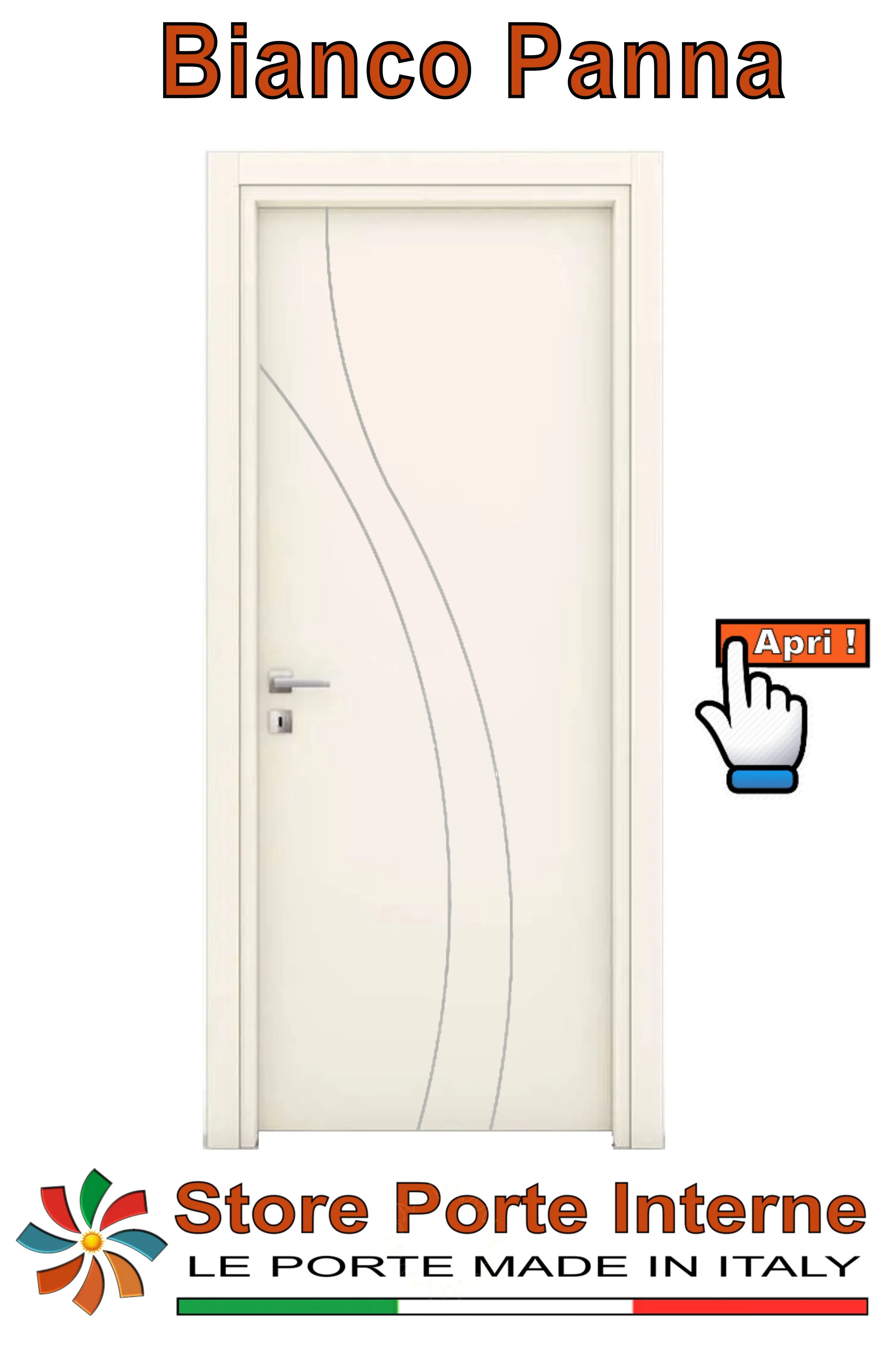 porte laminato inserti Goji bianco panna