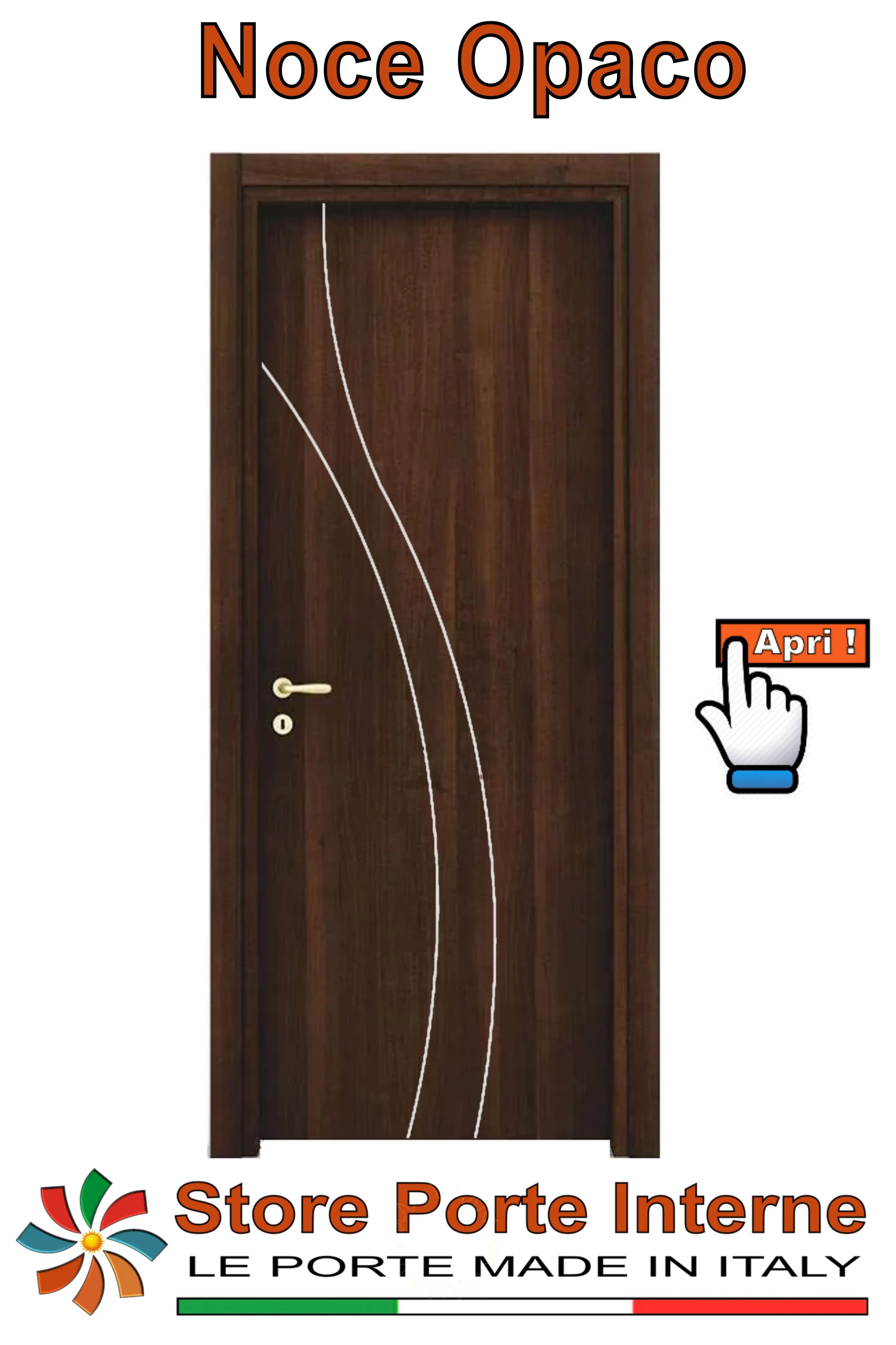 porte laminato inserti Goji noce opaco