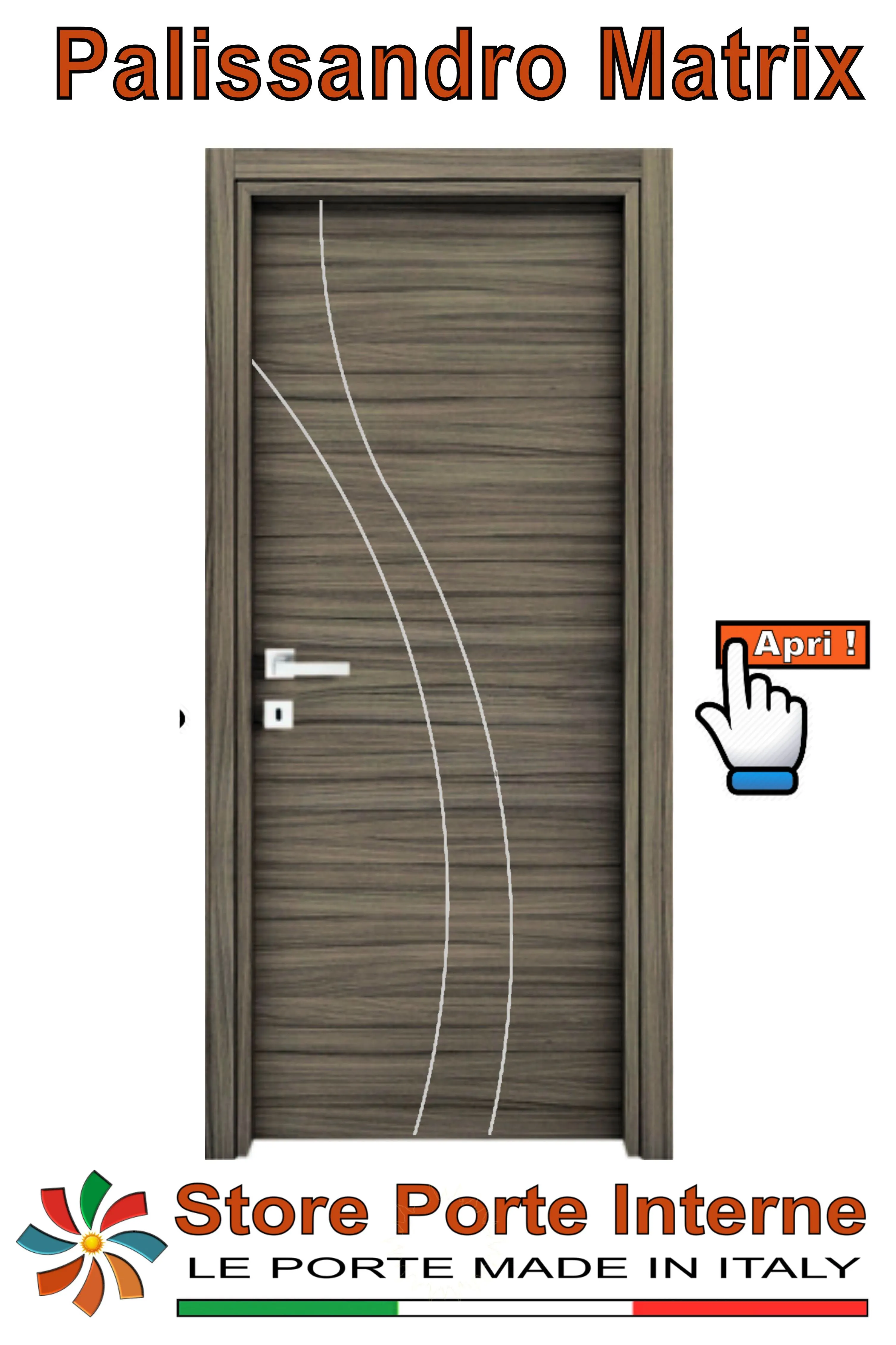 porte laminato inserti Goji palissandro matrix