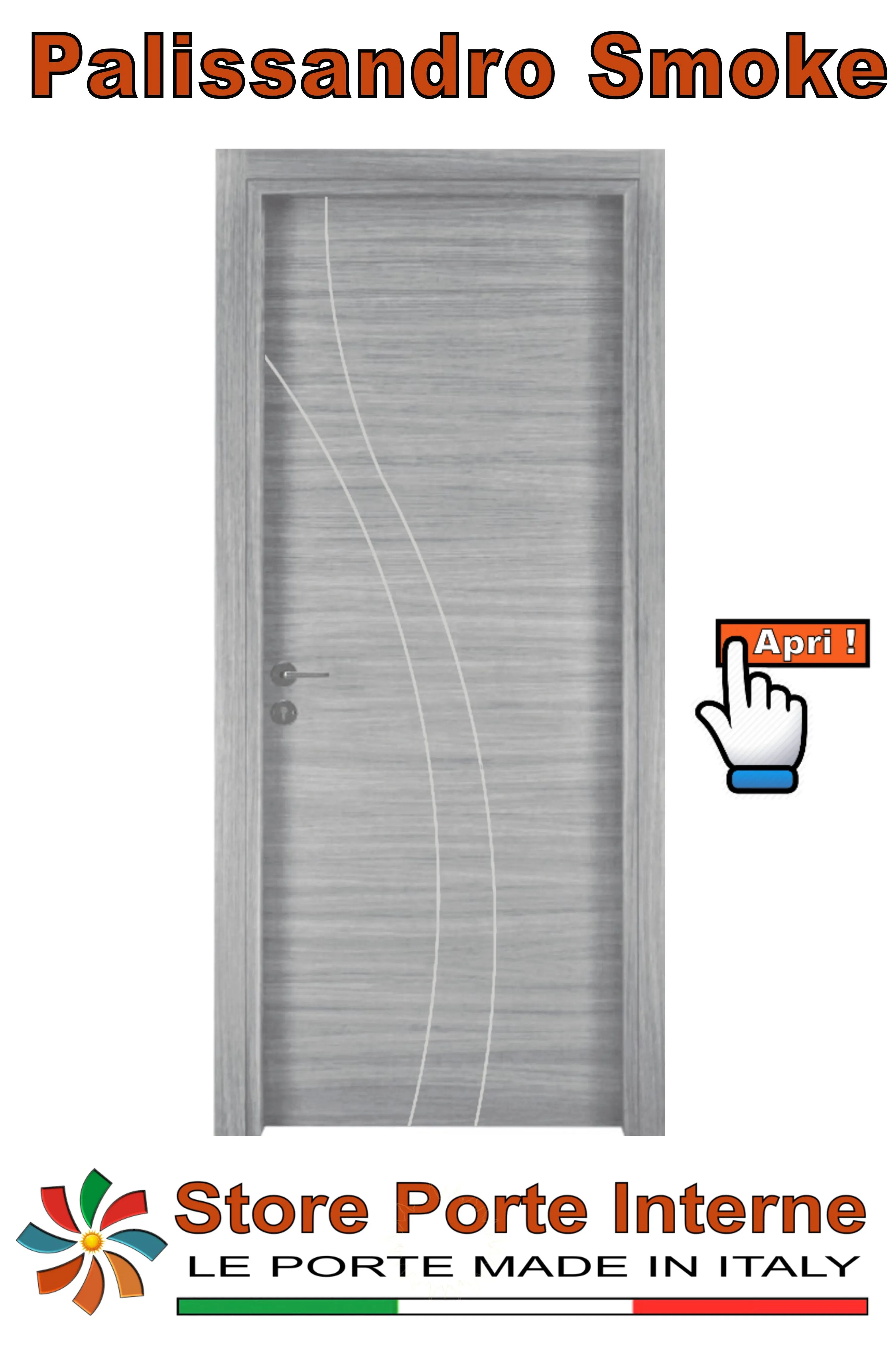 porte laminato inserti Goji palissandro smoke