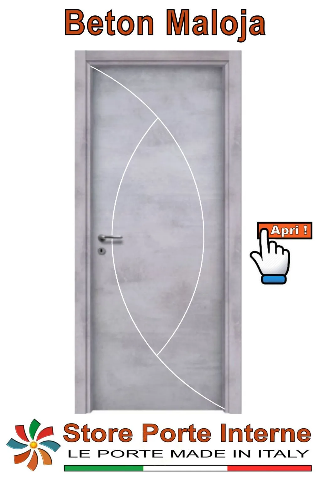 porte laminato inserti Greta beton maloja