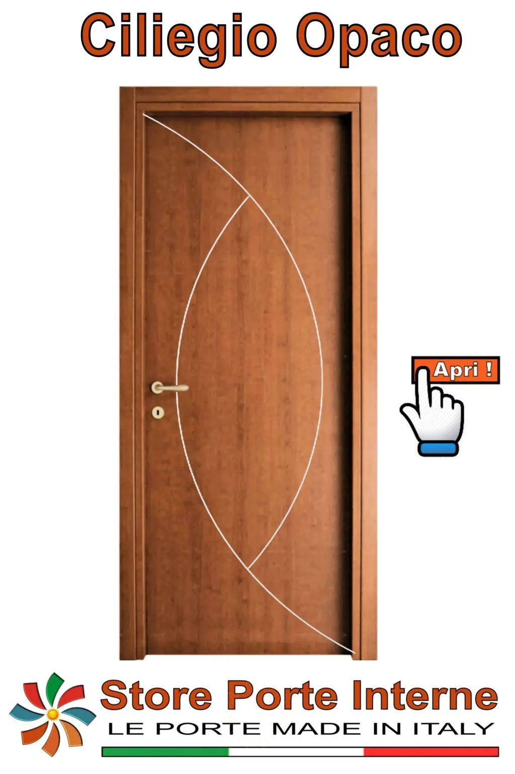 porte laminato inserti Greta ciliegio opaco