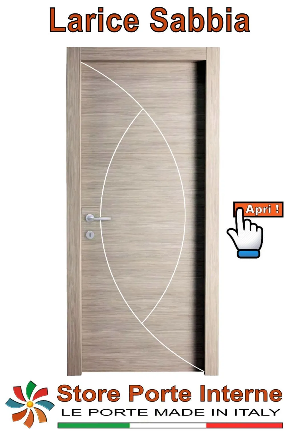 porte laminato inserti Greta larice sabbia