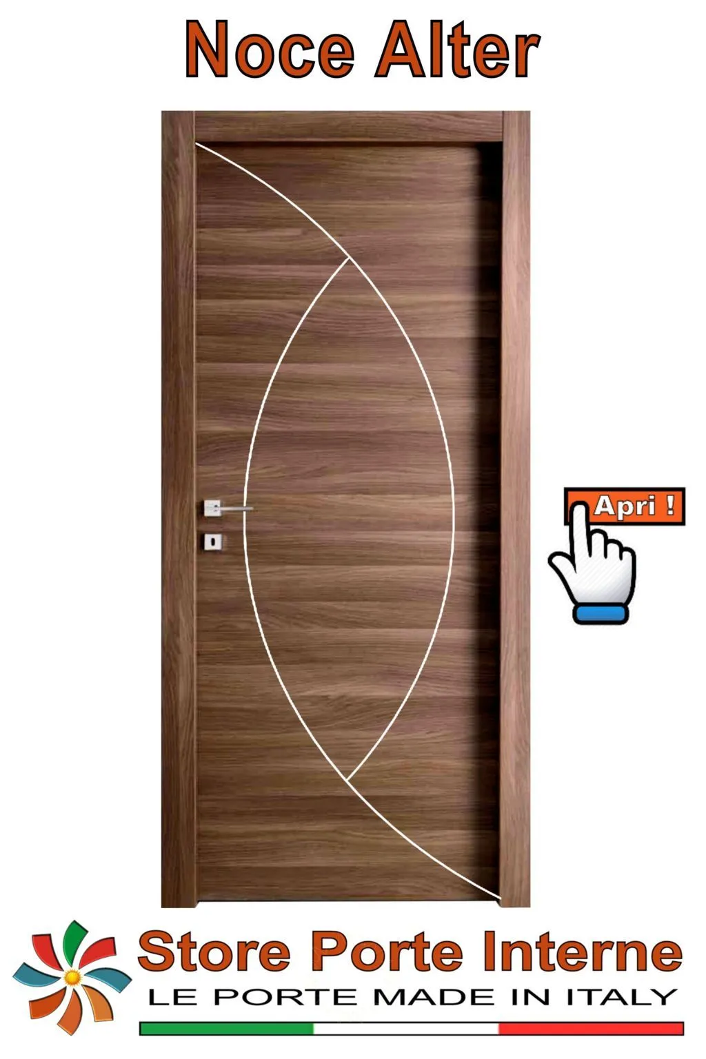 porte laminato inserti Greta noce alter