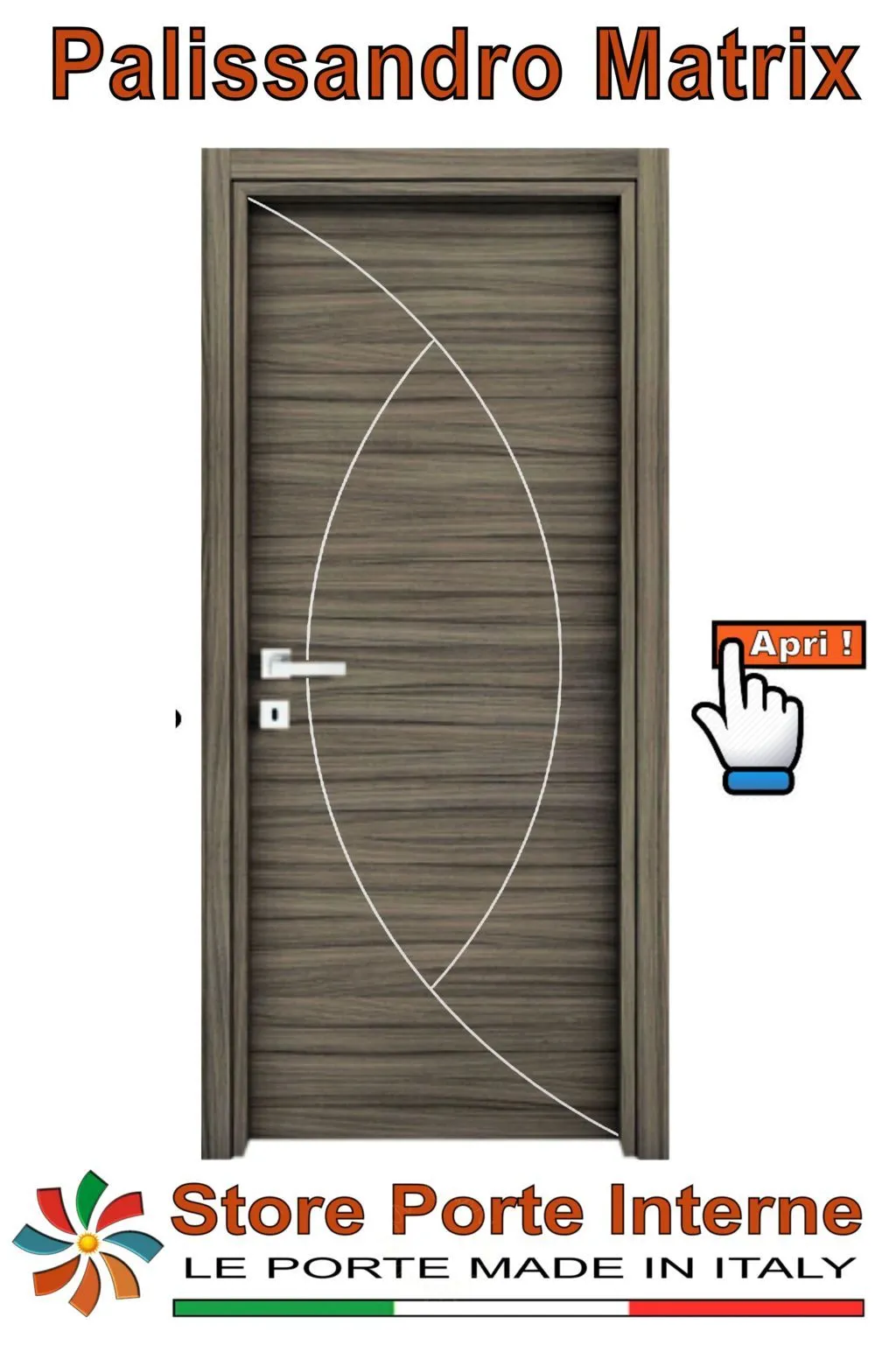 porte laminato inserti Greta palissandro matrix