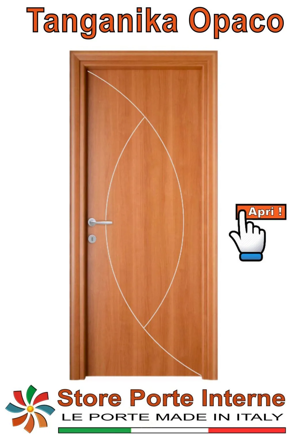 porte laminato inserti Greta tanganika opaco