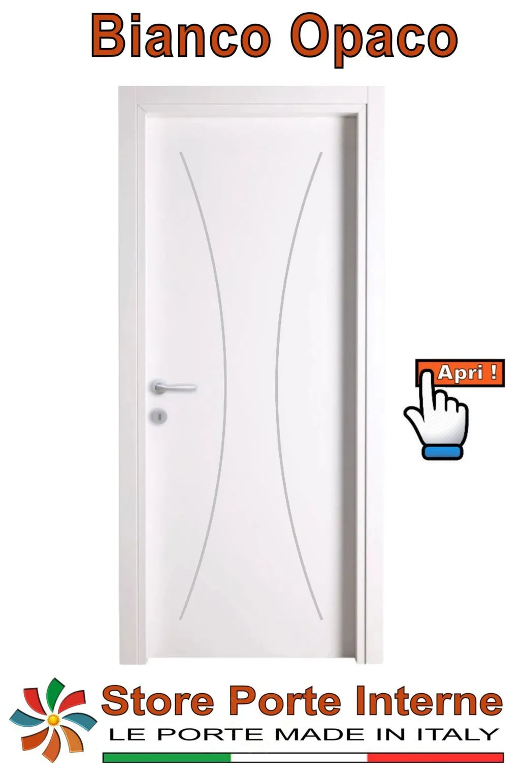 porte laminato inserti Letizia bianco opaco