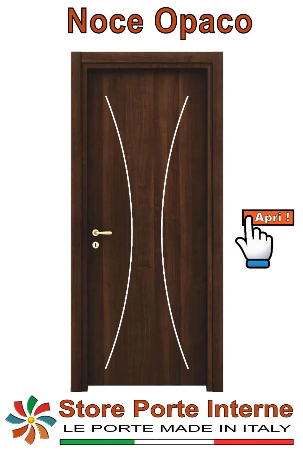 porte laminato inserti Letizia noce opaco