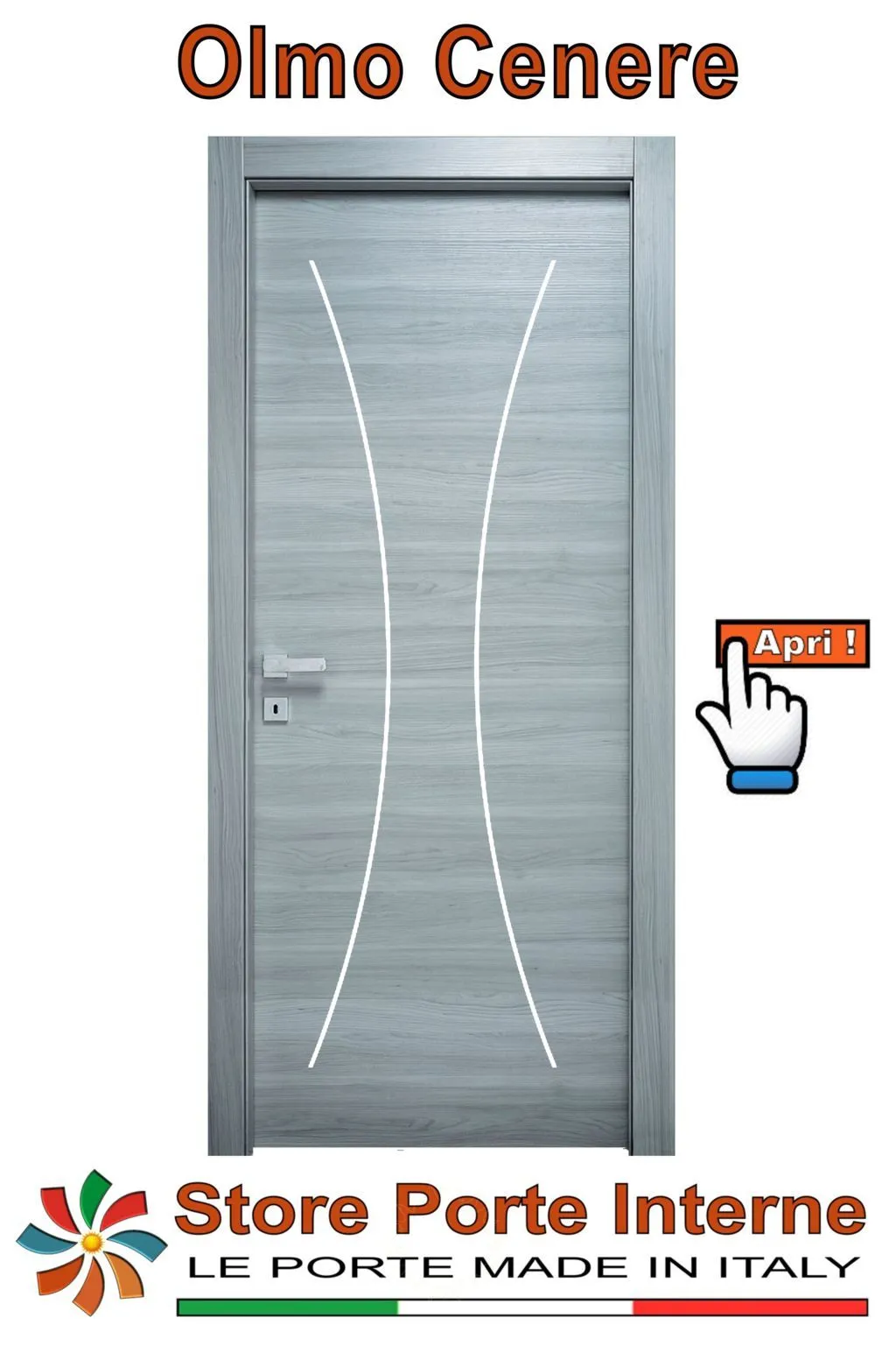 porte laminato inserti Letizia olmo cenere