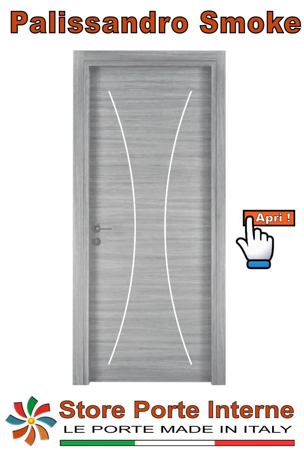 porte laminato inserti Letizia palissandro smoke