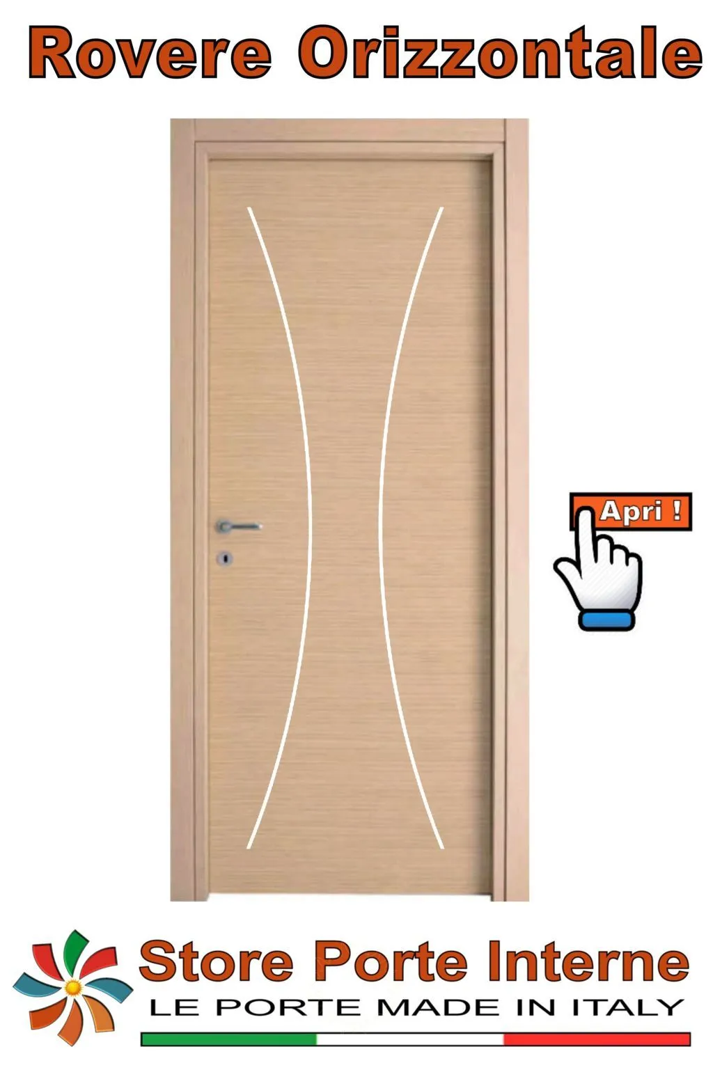 porte laminato inserti Letizia rovere orizzontale