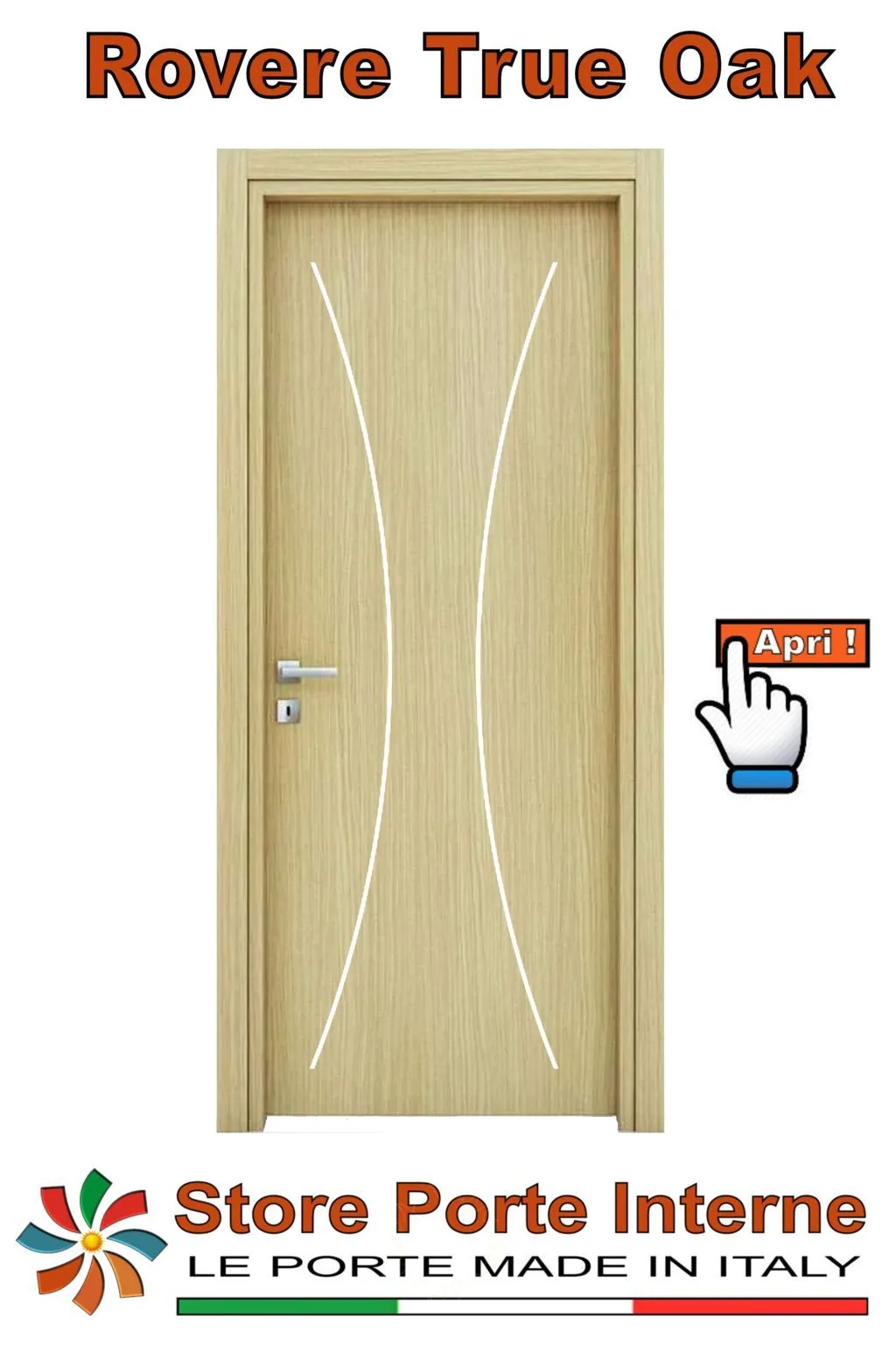 porte laminato inserti Letizia rovere true oak