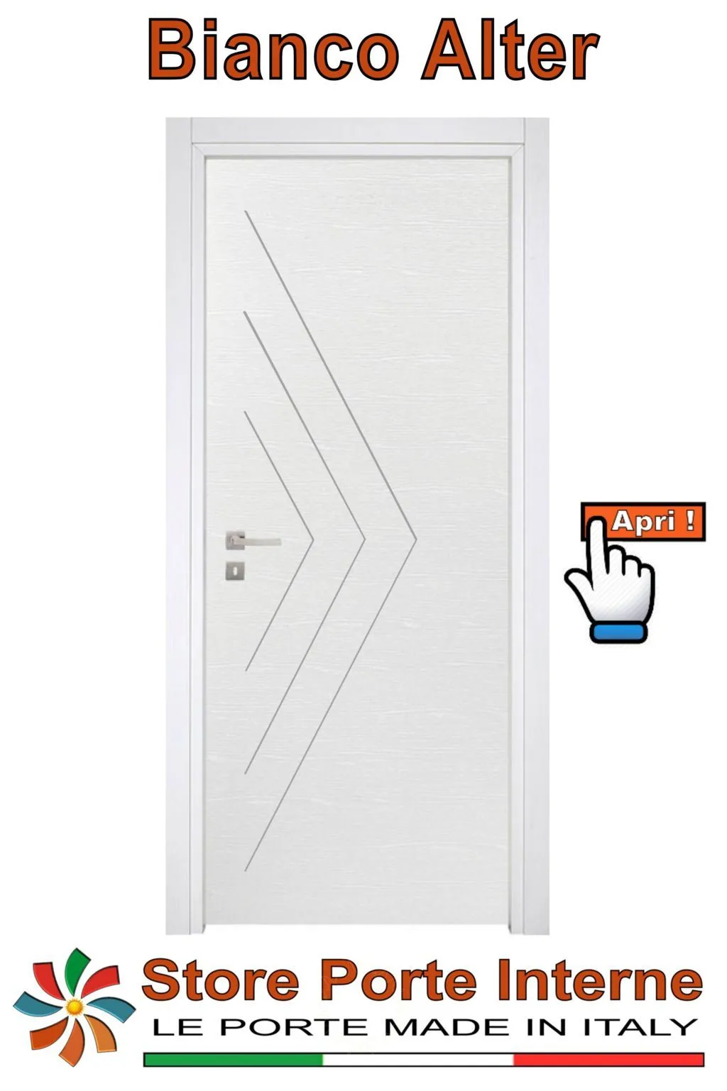 porte laminato inserti Linda bianco alter