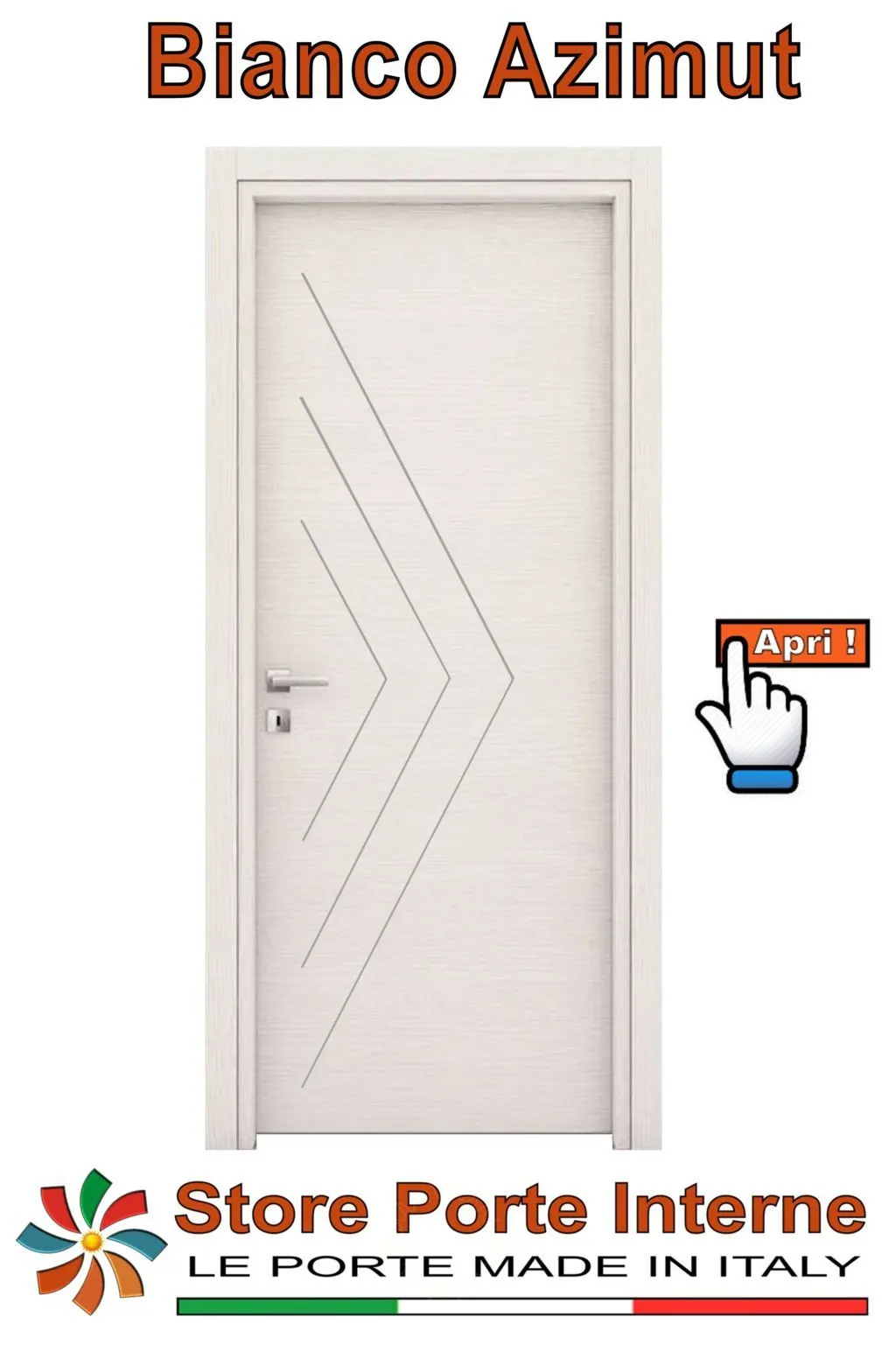 porte laminato inserti Linda bianco azimut