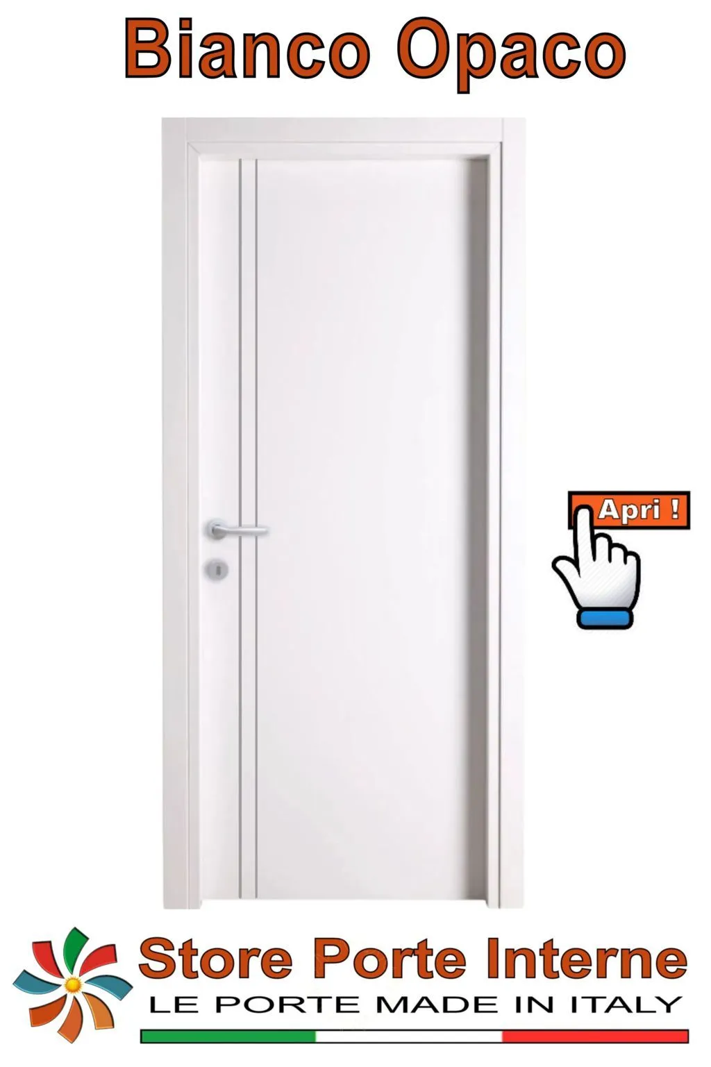 porte laminato inserti Marika bianco opaco