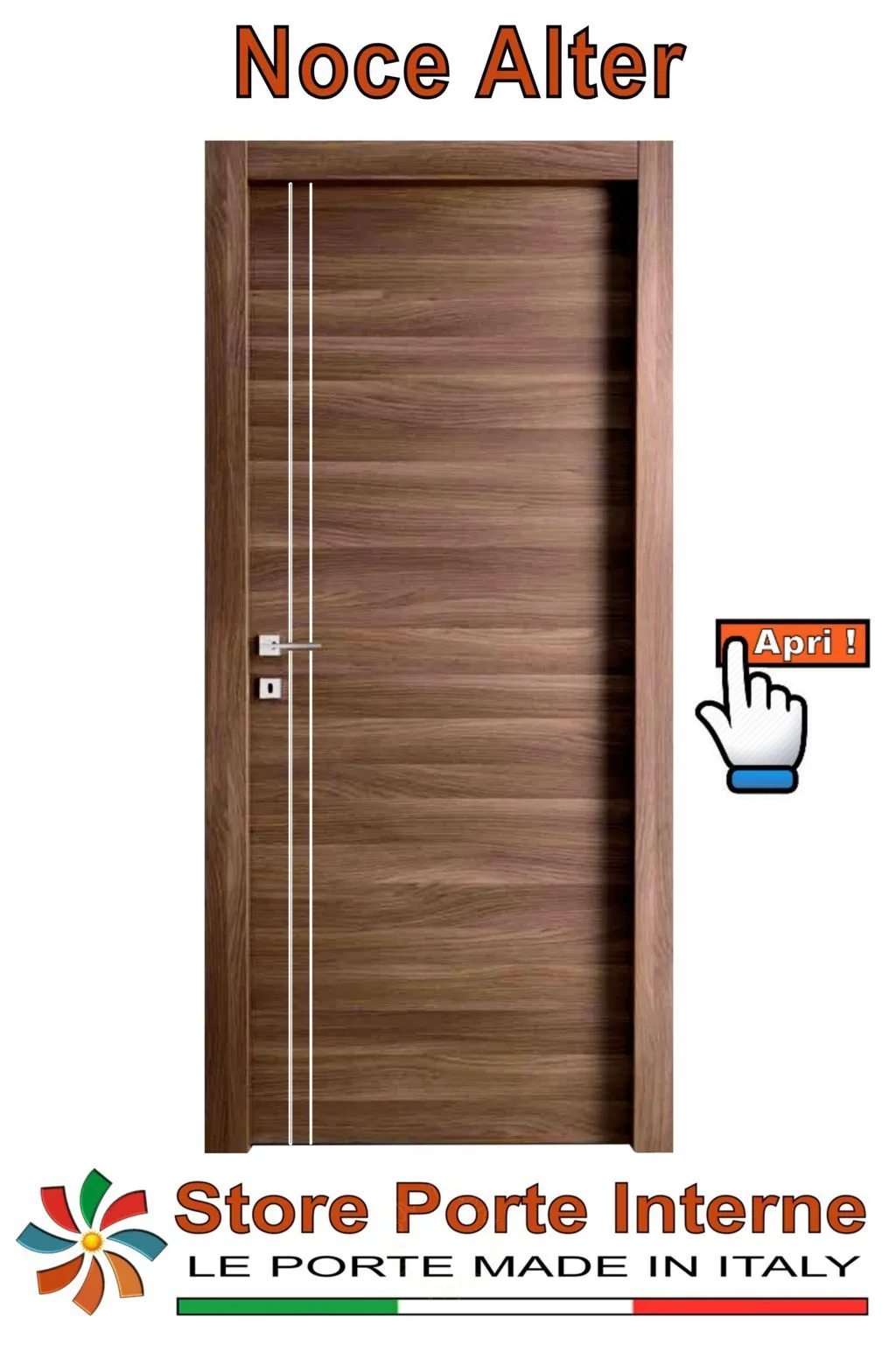 porte laminato inserti Marika noce alter