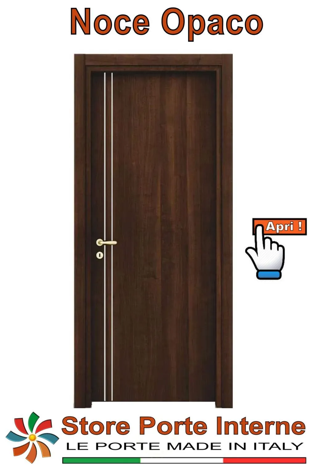 porte laminato inserti Marika noce opaco