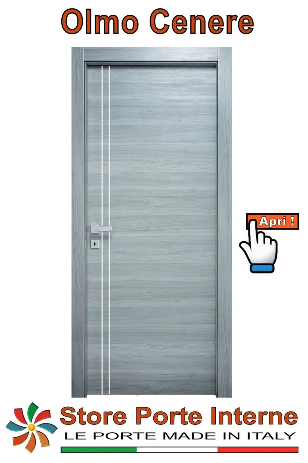 porte laminato inserti Marika olmo cenere