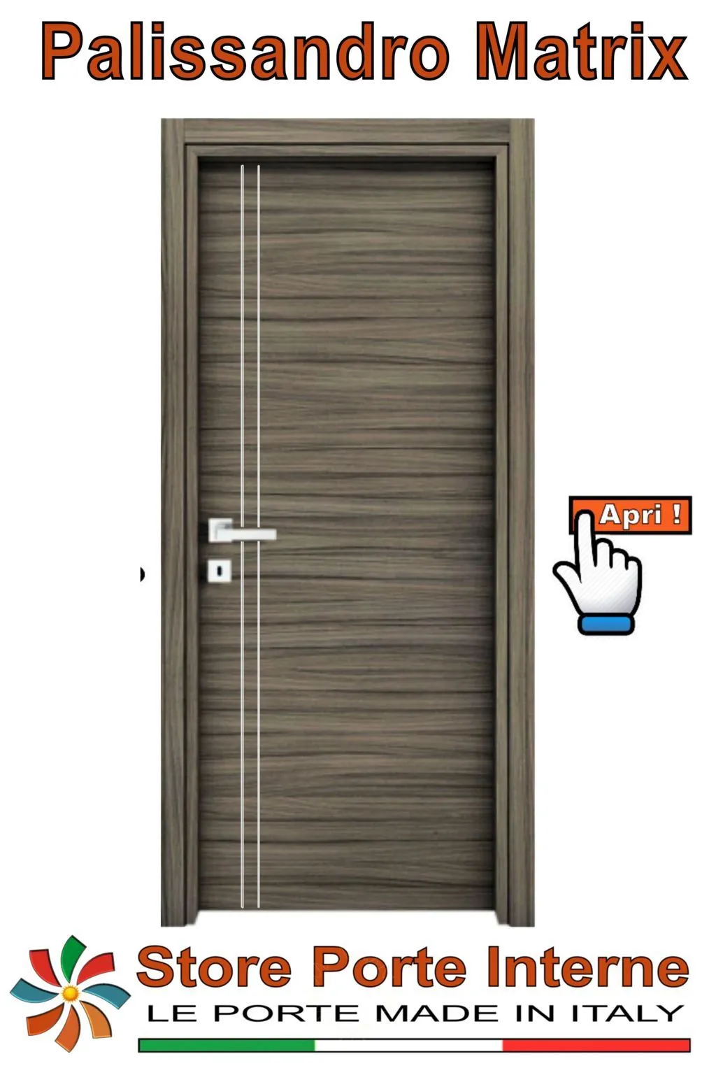 porte laminato inserti Marika palissandro matrix