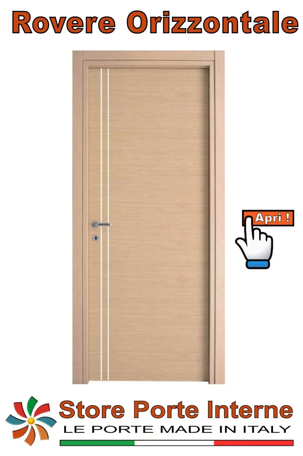 porte laminato inserti Marika rovere orizzontale