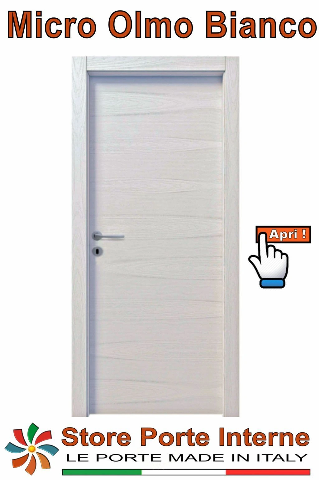 porte laminato Microlaminata olmo bianco