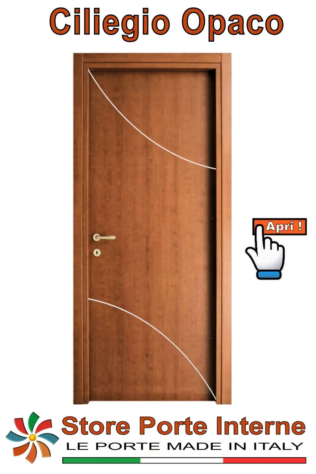 porte laminato inserti Nicole ciliegio opaco