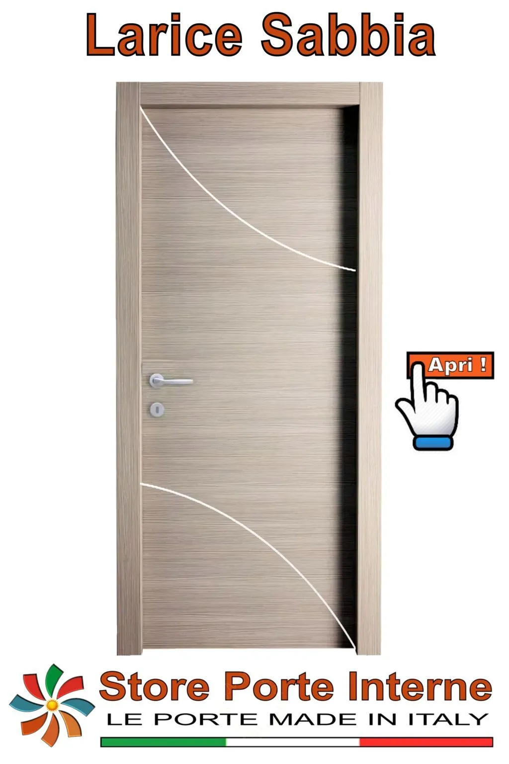 porte laminato inserti Nicole larice sabbia