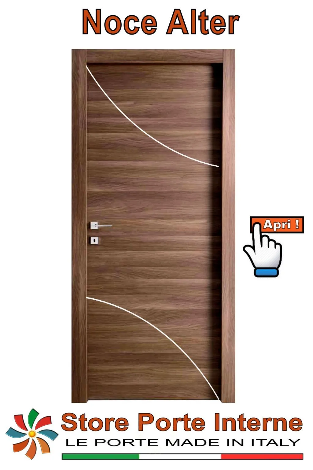 porte laminato inserti Nicole noce alter