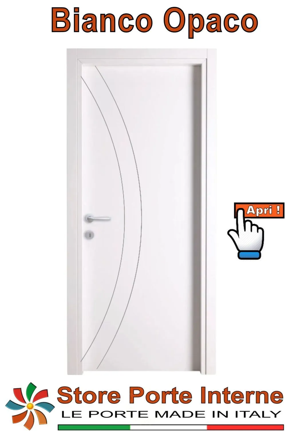 porte laminato inserti Noemi bianco opaco