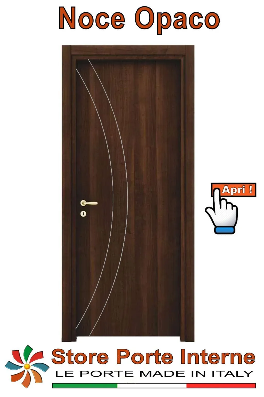 porte laminato inserti Noemi noce opaco