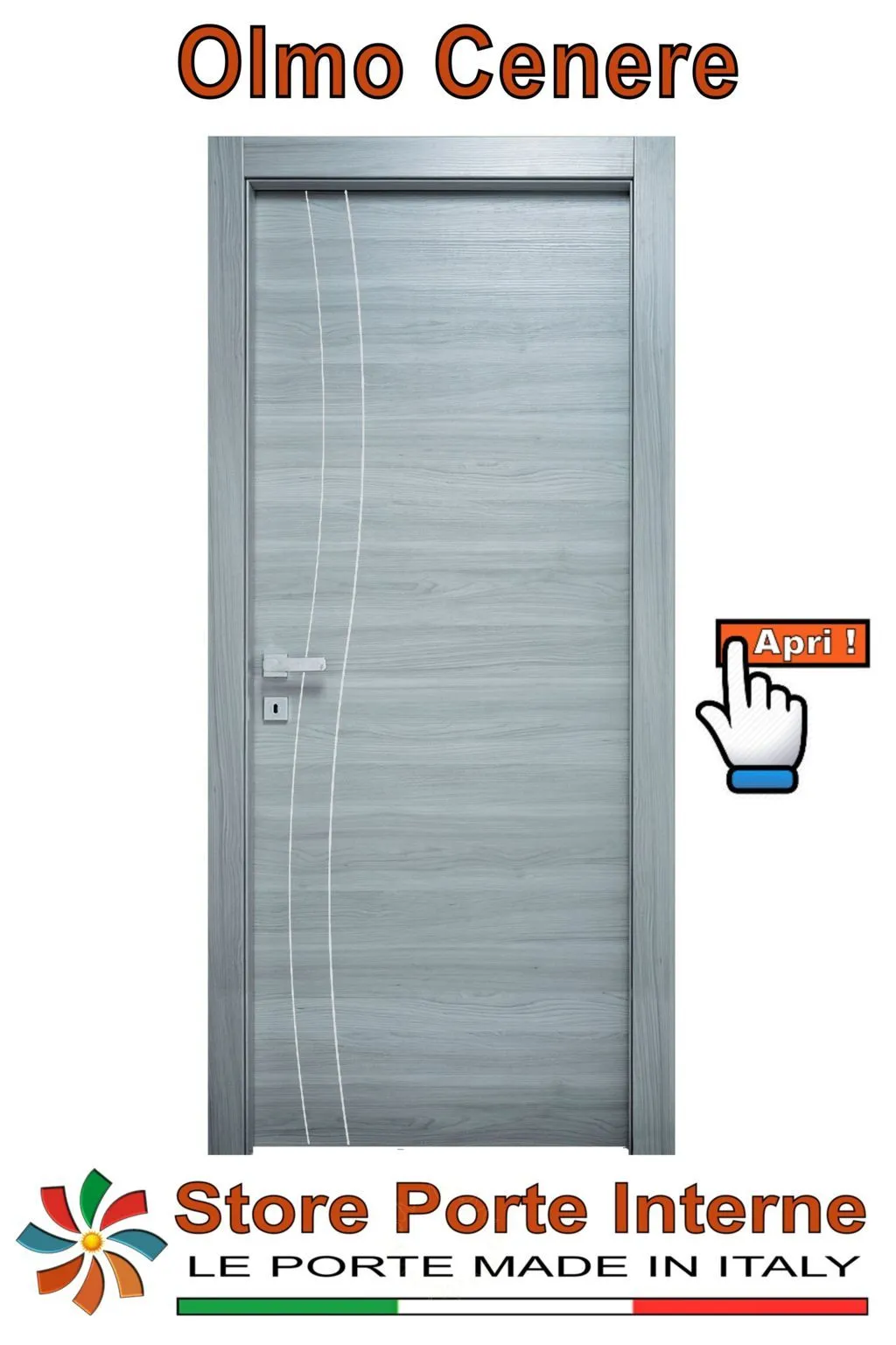 porte laminato inserti Silvia olmo cenere